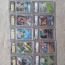 Pokemon CGC 10-Card Graded Slab Lot;  Pristine 10, 10, 9 picture