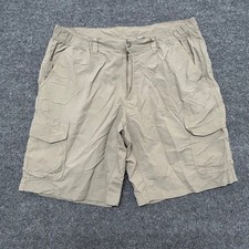 White Sierra Cargo Shorts Mens Size XL Tan Nylon Outdoor Hiking Utility Pockets picture