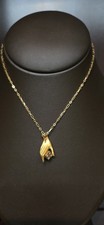 Carrera Y Carrera Hand Pendant Necklace Holding Dice 18K Gold and Diamonds picture