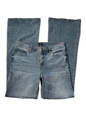 Express 70's Flare Mid Rise Stretch Jeans Women's 10 Long picture