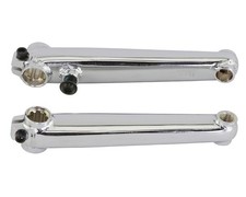 BMX Bicycle Cro-Mo Crank Arm Set 170mm 19mm 8-Spline 3 Piece Crank Arms Chrome. picture
