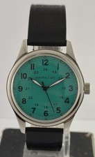 Vintage Refurbished Hamilton Hand-Winding Green Dial 17 Jew Working Men Watch picture
