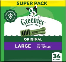 GREENIES Original Large Dog Natural Dental Treats - 54 Oz 34 Count.  picture