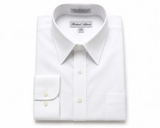 Richard Adams Men's Dress Shirt | 16.5 34/35 | White | Self Tucking | Regular picture