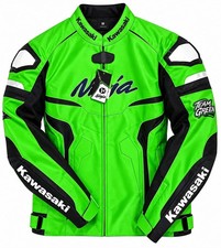 Kawaski Ninja Motercycle Geniune Cowhide Leather Jacket MOTO GP picture
