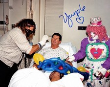 WWF Yurple The Clown Hand Signed Mankind “Bedpan McMahon” Wrestling 8X10 Photo picture