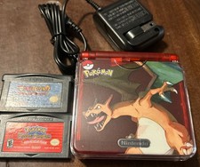 Nintendo Gameboy Advance SP Charizard Pokemon 10 Levels Of Bright AGS 101 Games picture