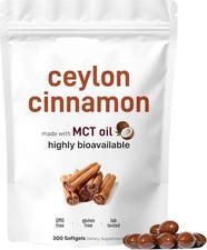 Ceylon Cinnamon 7,200Mg Equivalent | 300 Softgels with MCT Oil | Highly Bioavail picture