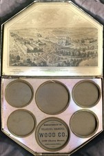 1876 CENTENNIAL INTERNATIONAL EXHIBITION PHILADELPHIA WOOD CO 6 PC SET - EC 9999 picture