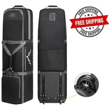 Hard Case Golf Club Travel Bag with Wheels Luggage Lock Cover Airline Waterproof picture