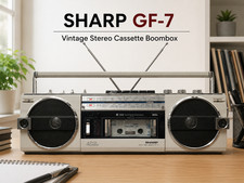 SHARP GF-7 🌈RaRe🌈 Vintage Stereo Cassette Boombox picture