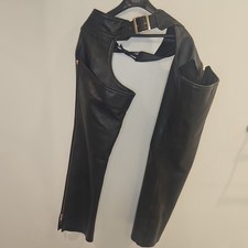 Vanson Leathers Black Motorcycle Chaps - Men's Sz 26 - Premium USA Made Biker Ge picture