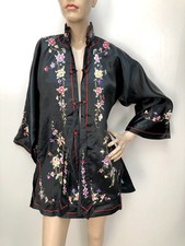 VTG 1930s Anna May Wong Style SILK CHINOISERIE Embroid CHINESE JACKET *Signed picture