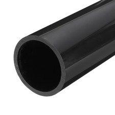 PVC Rigid Round Pipe 63.8mm(2 1/2 Inch) ID 75mm(3 Inch) OD 350mm Dark Grey ,1PCS picture