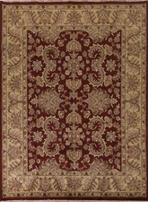 Floral Agra Area Rug 8x10 Hand-knotted Wool Indian Living Room Carpet picture
