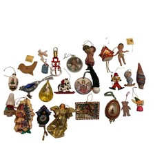 Lot of 24 80s-00s Vtg Holiday Christmas Ornaments Decorations picture
