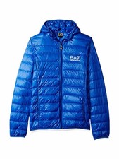 blue EA7 Emporio Armani lightweight hooded down jacket size large picture