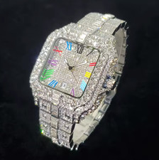 Reloj Plateado Elegante de Hombres con Pulsera en Oro 10K Relojes Para Hombres picture