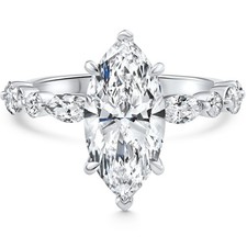 Certified 1.75-5.75Ct Marquise Diamond Engagement Ring 14k or Platinum Lab Grown picture