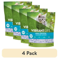 4 Packs Vibrant Life Mini Crystal Unscented Cat Litter, 8 lb picture