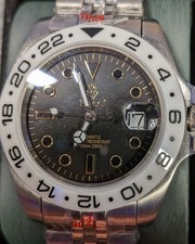 FACET CUSTOM BLACK & GOLD DATE-JUST WATCH — ONE-OF-A-KIND MOD picture