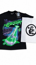 Hellstar Attacks Tee - black and green streetwear tee picture