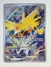Pokemon Zapdos 133/128 Illustration Rare  Holo Me: 30th Celebration Pokemon picture