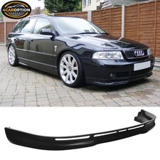 Fits 96-01 Audi A4 L Type Front Bumper Lip Spoiler Unpainted Black - PU picture