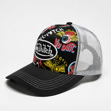 Von Dutch Black Graphic Trucker Cap White Mesh Snapback Adjustable Streetwear picture