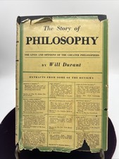The Story of Philosophy By Will Durant Hardcover Book Vintage 1927 1st Ed DJ picture