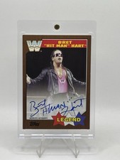 2017 Topps Heritage Bret Hitman Hart On Card Legend Autograph #3/99 picture