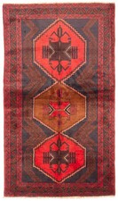 Vintage Hand-Knotted Area Rug 3'5
