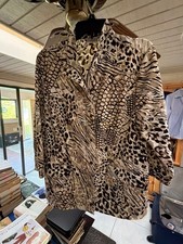 Zenergy by Chico's Women's Animal Print Zip-Up Jacket Size 2 picture