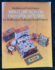 1979 UNUSED Dollhouse Miniature Iron-On Transfer Patterns Rita Weiss / Fontana picture