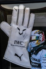 Lewis Hamilton Hand Signed Replica F1 Glove – Framed Display, Mercedes 2014 picture