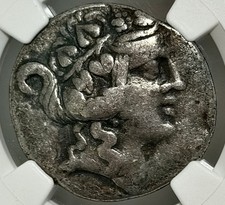 Celts Lower Danube AR Tetradrachm 2nd-1st Centuries BC types of Thasos NGC Ch F picture