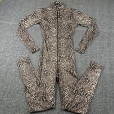 Vintage Nils Ski Suit Layer Womens Small Snake Print One Piece Base Layer Suit picture