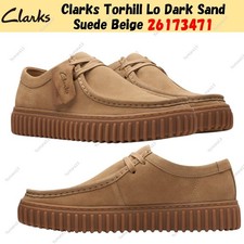 Clarks Torhill Lo Dark Sand Suede Beige 26173471 UK 4-13 picture