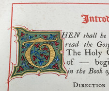 1867 Book of Gospels Hand Illuminated Chiswick Press Gothic Morocco Leather picture