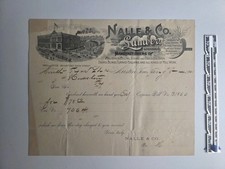 Nalle & Co Lumber Austin Texas Antique Illustrated Letterhead Expense  1901 picture