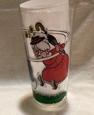 1976 Looney Tunes Pepsi Glass Granny Sylvester Tweety Birdbath Scene picture