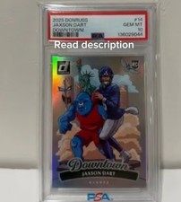 🔥Chase Card🔥 Panini Donruss Jaxson Dart Downtown #14 RC New York Giants PSA 10 picture