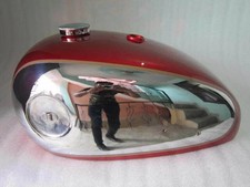 BSA A7 A10 Super Rocket Cherry Painted Chrome Fuel Tank +Cap picture