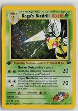 Koga's Beedrill Holo Rare 1st Edition G2 009/132 NM - SWIRL picture