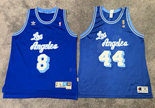 adidas & Champion Los Angeles Lakers NBA Basketball Blue Jerseys Lot Size L/44 picture