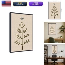Kate And Laurel Framed Fabric Pinboard, 25x37 Christmas Scandi Tree Design picture