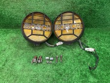 BOSCH 102965 Yellow Fog Lights Lamps Stone Guard Sealed Beam JDM Pair Vintage JP picture