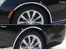 Fits Cadillac XTS 13-17 Stainless Polished Chrome Tape On Fender Trim Moldings picture