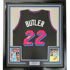 Framed Facsimile Autographed Jimmy Butler 35x39 Black Reprint Laser Auto picture