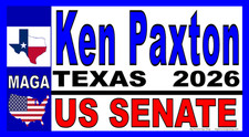 KEN PAXTON US SENATE TEXAS 2026 - MAGNETIC CAR SIGNS -FREE SHIPPING -USA MADE picture